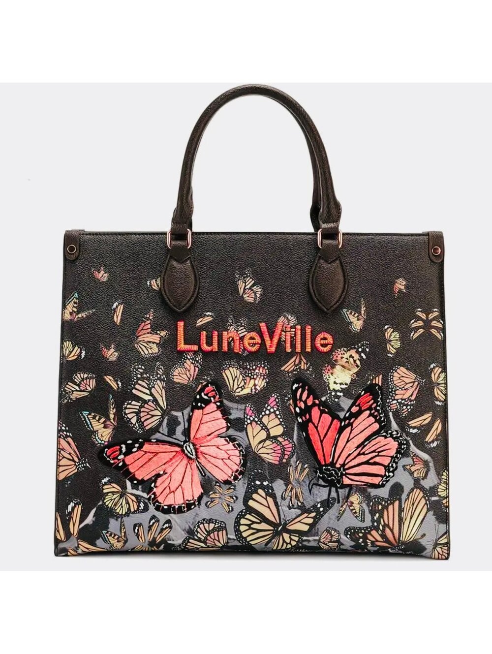 New -Trendy X Large Capacity Faux Leather Luneville Shoulder/Messenger Bag